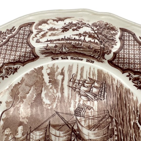 Vintage Fair Winds Friendship of Salem Dinner Plate Alfred Meakin England 10.5" - Picture 7 of 8